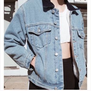 Brandy Melville Shaine Jacket - denim + shearling